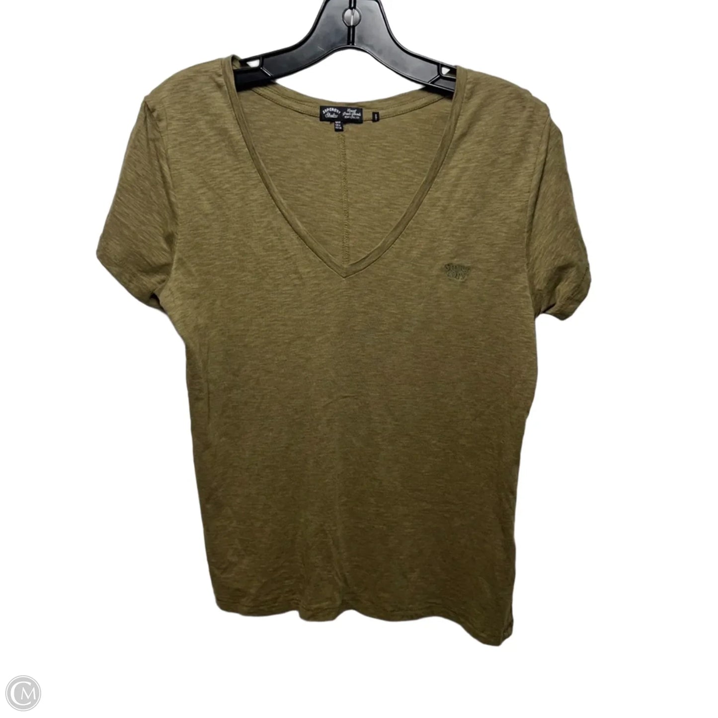 Top Short Sleeve By Super Dry In Green, Size: 4