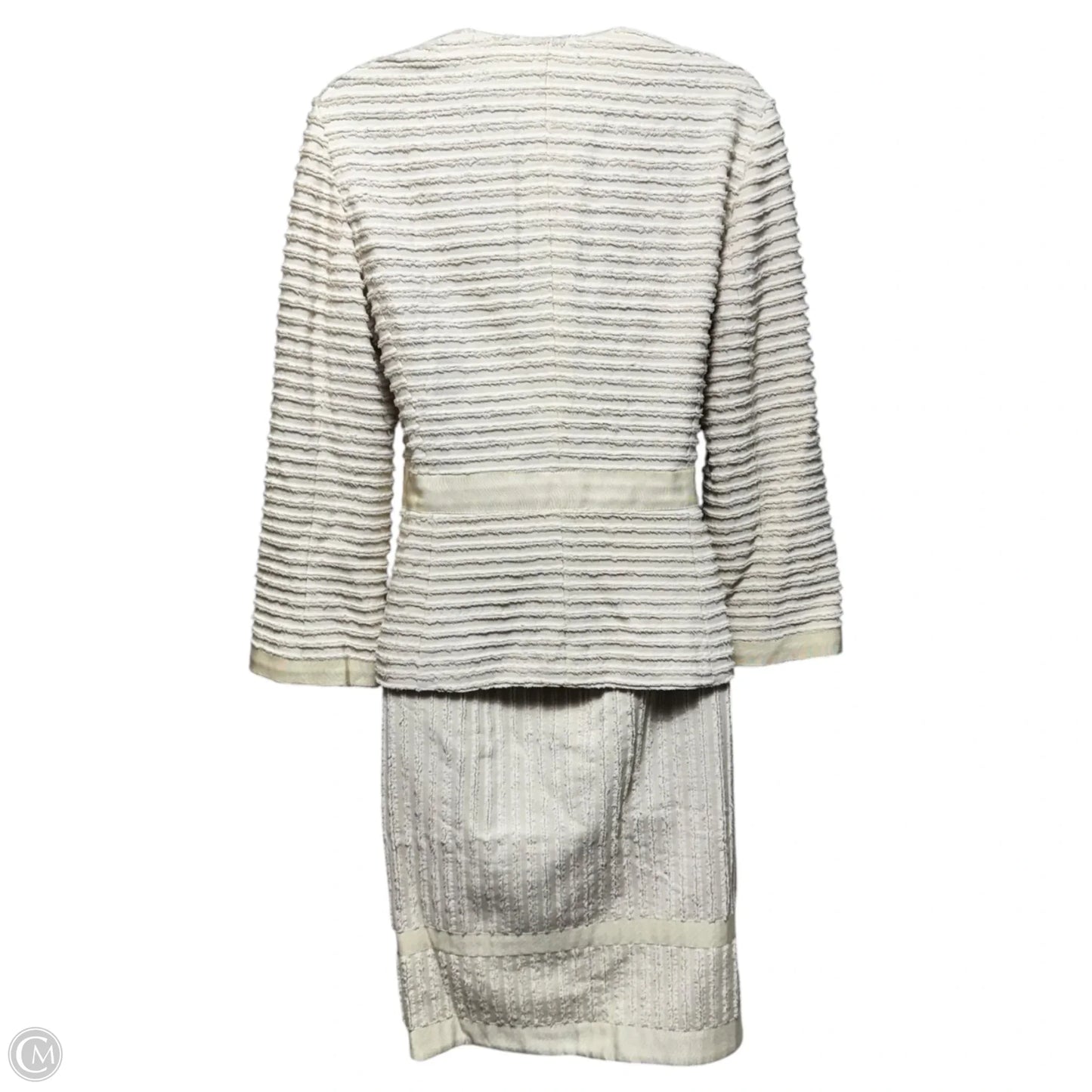 Blazer & Skirt 2 Piece Set By Rena Lange In Cream, Size: 6