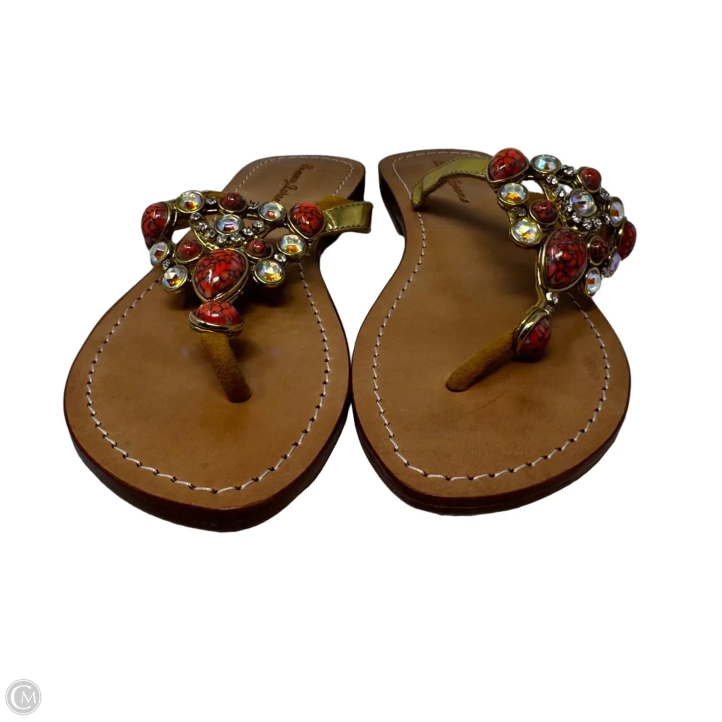 Sandals Flats By Tommy Bahama In Orange & Tan, Size: 9