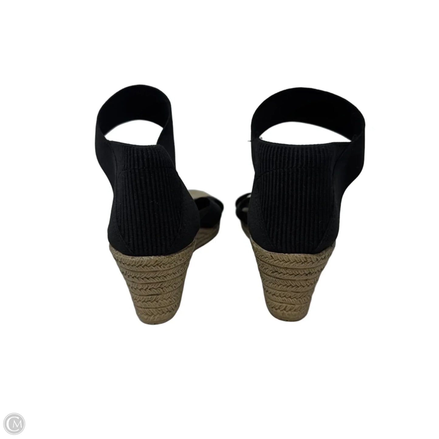 Cannon Core Espadrille Wedge Sandal By Charleston Shoe Co In Black & Tan, Size: 9