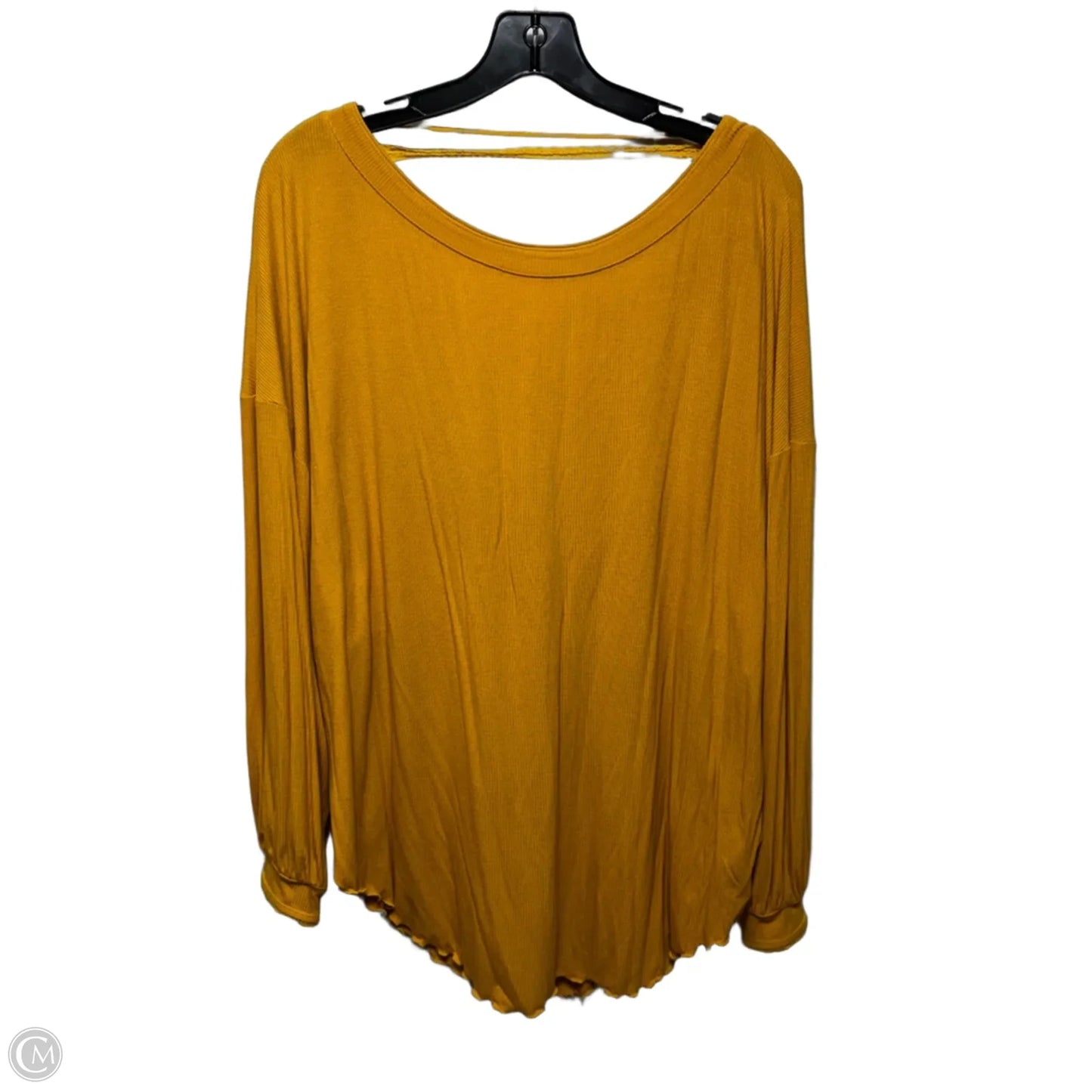Top Long Sleeve By Free People In Yellow, Size: M