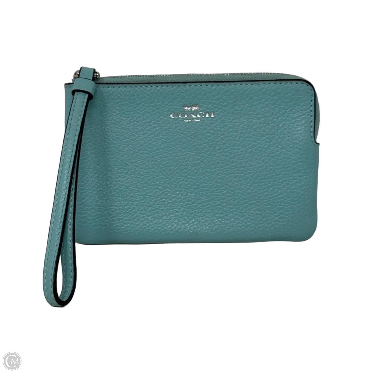 Corner Zip Wristlet Designer By Coach, Size: Small