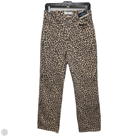 Jeans Straight By Abercrombie And Fitch In Animal Print, Size: 6 long curvy