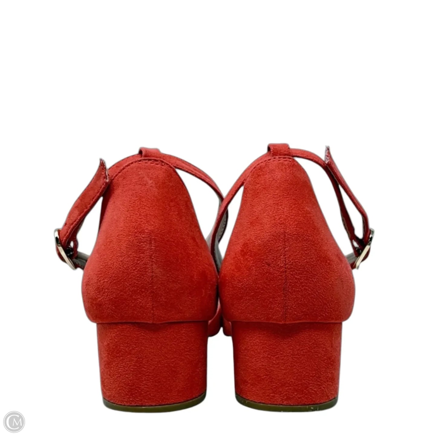 Rosetta Block Heel Sandals By Kelly And Katie In Orange, Size: 9