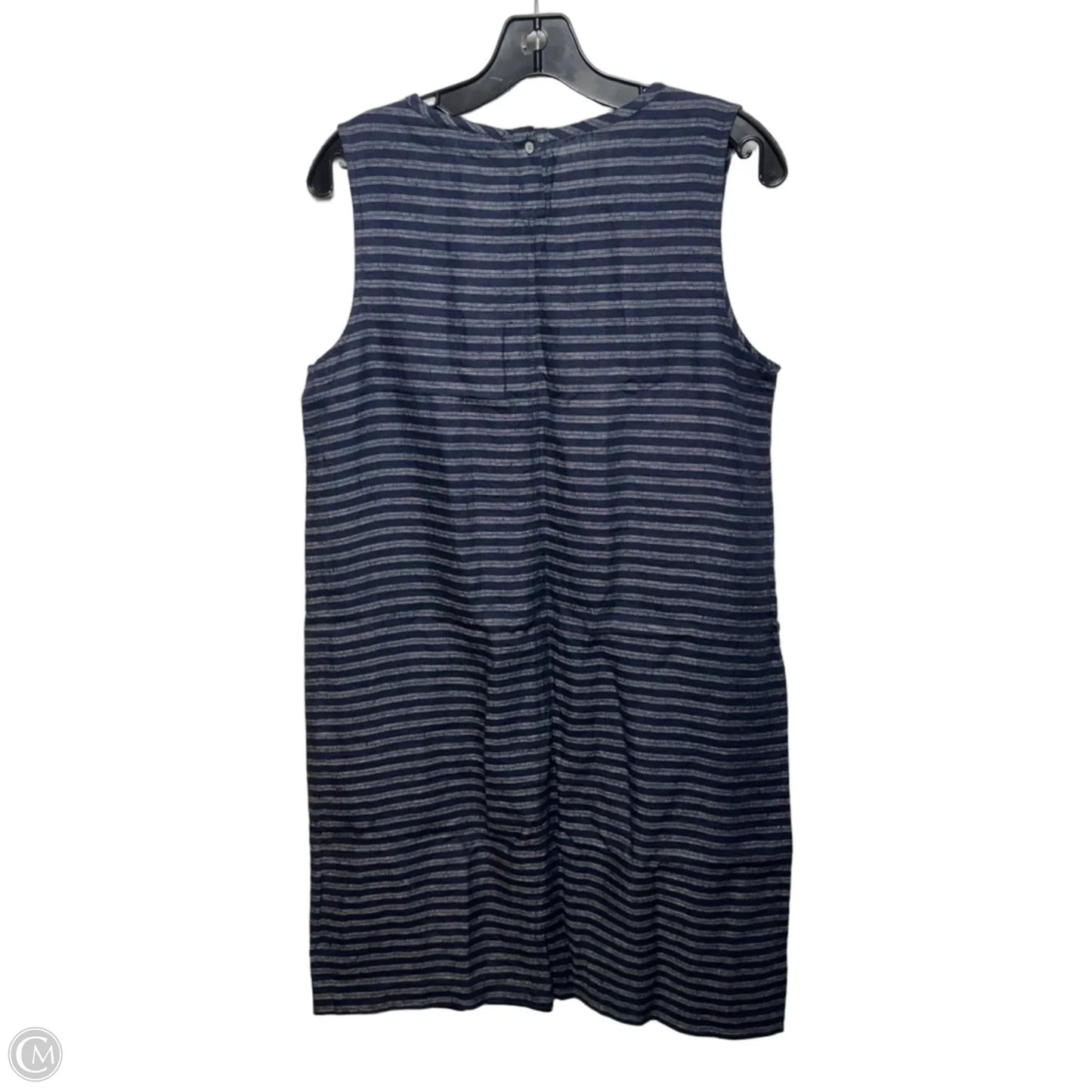 Linen Dress Casual Midi By J. Jill In Striped Pattern, Size: S Petite