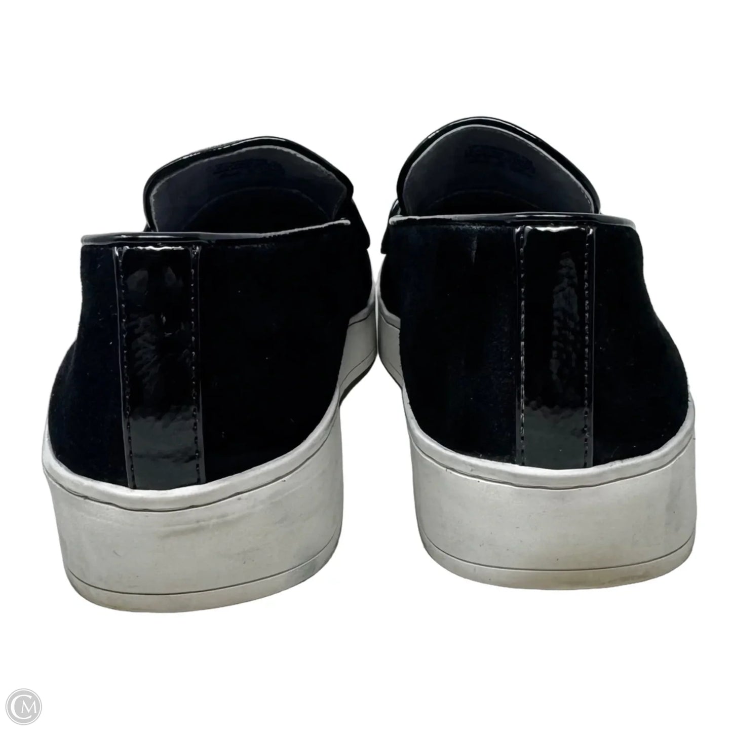 Suede Loafers Shoes Flats By Donald Pliner In Black, Size: 7