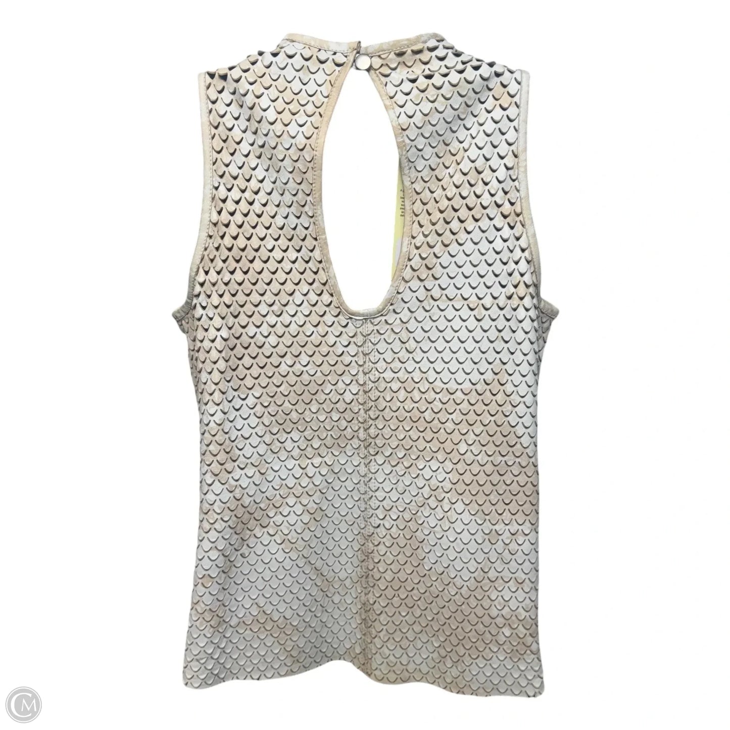 Genuine Leather Evelyn Top Sleeveless By Jakett In Latte, Size: XS