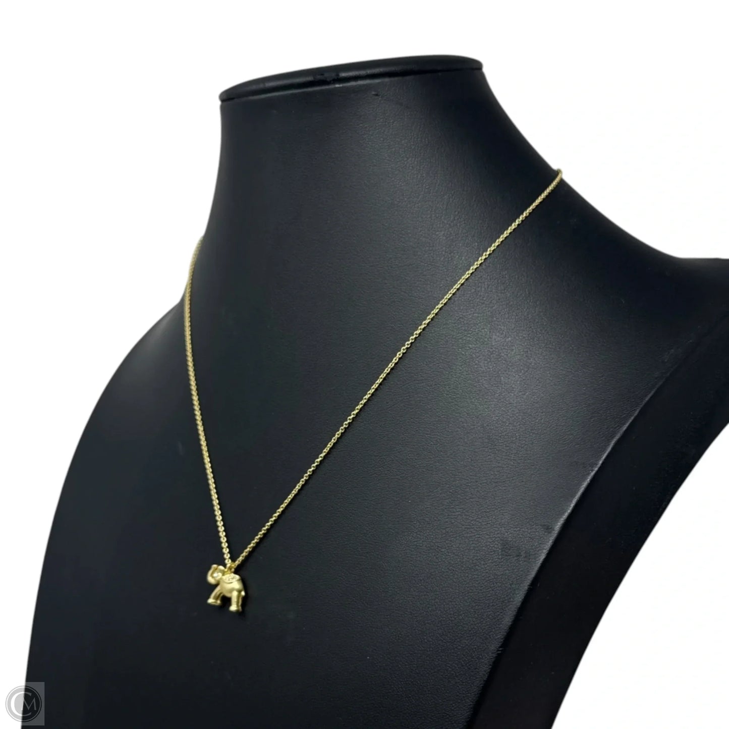 Elephant Pendant CZ 18K Gold Plated Necklace By Spartina