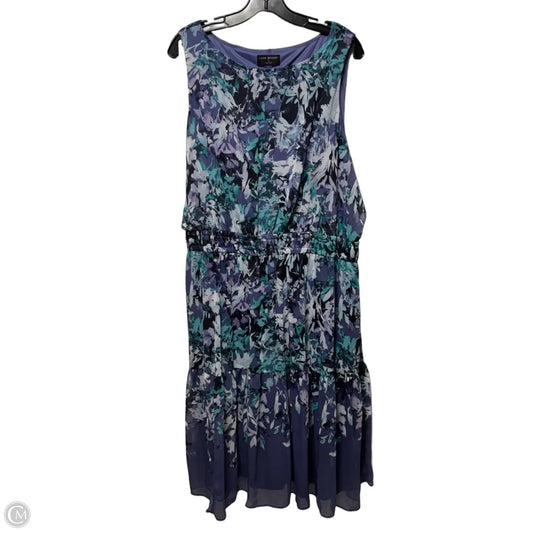 Dress Casual Midi By Lane Bryant In Floral Print, Size: 22