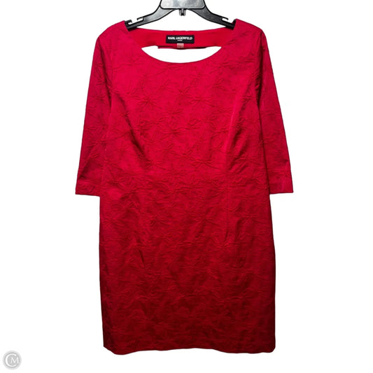 Dress Designer By Karl Lagerfeld In Pink, Size: 14