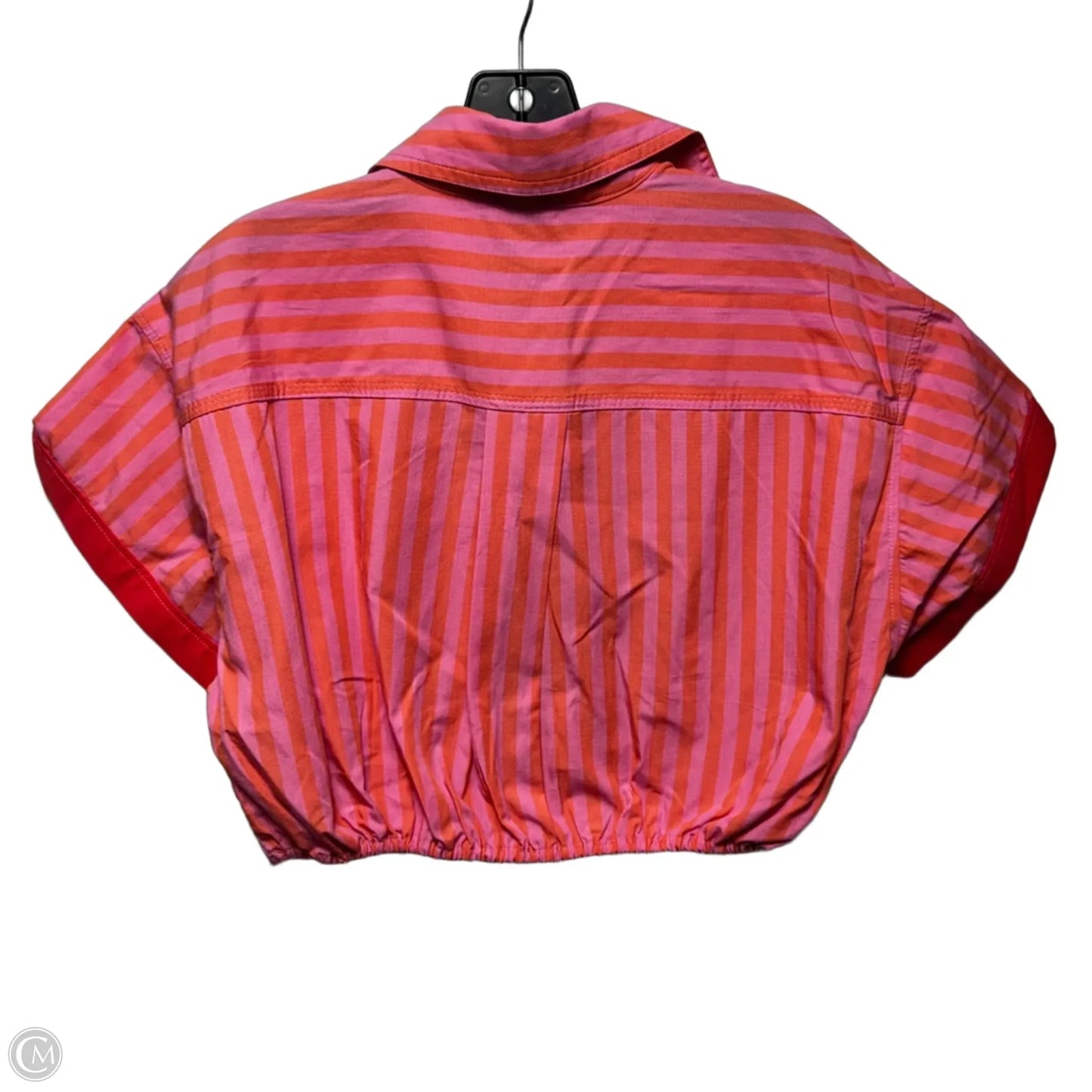 Cropped Top Short Sleeve By Maeve In Striped Pattern, Size: Xs