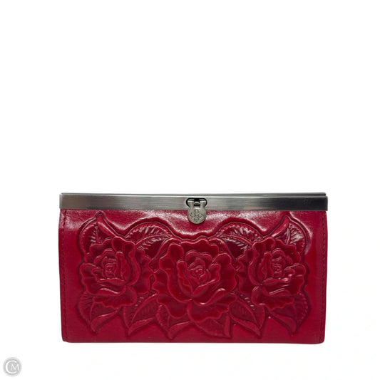 Cauchy Tooled Leather RFID Wallet Designer By Patricia Nash, Size: Large