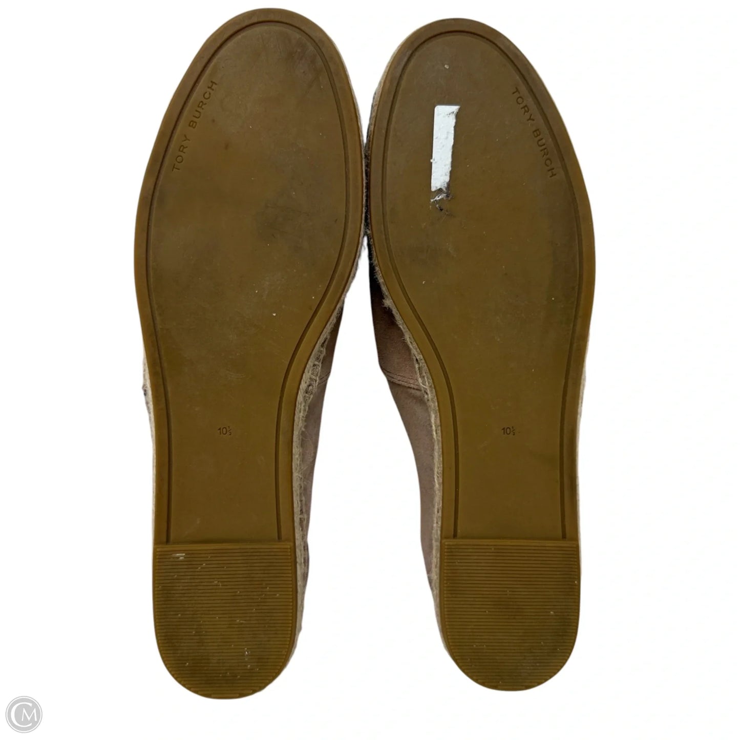 Pearl Logo Flat Espadrilles Designer By Tory Burch In Pink, Size: 11