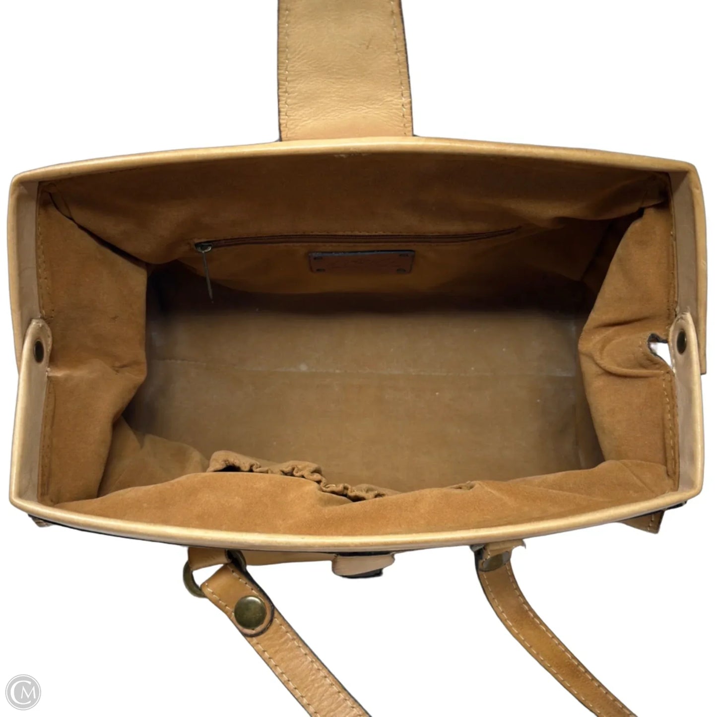 Vintage Leather Satchel Designer By Patricia Nash, Size: Medium