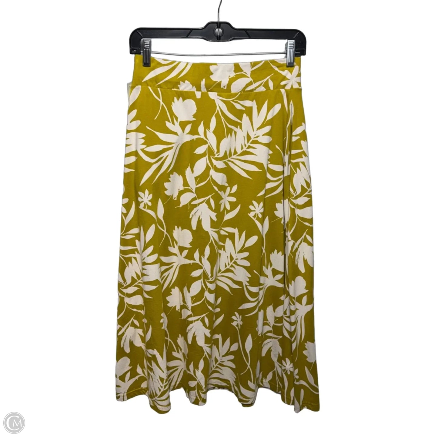 Skirt Midi By Pact In Cream & Yellow, Size: S