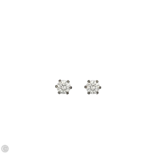 Tiny Clear Solitaire Stud Earrings