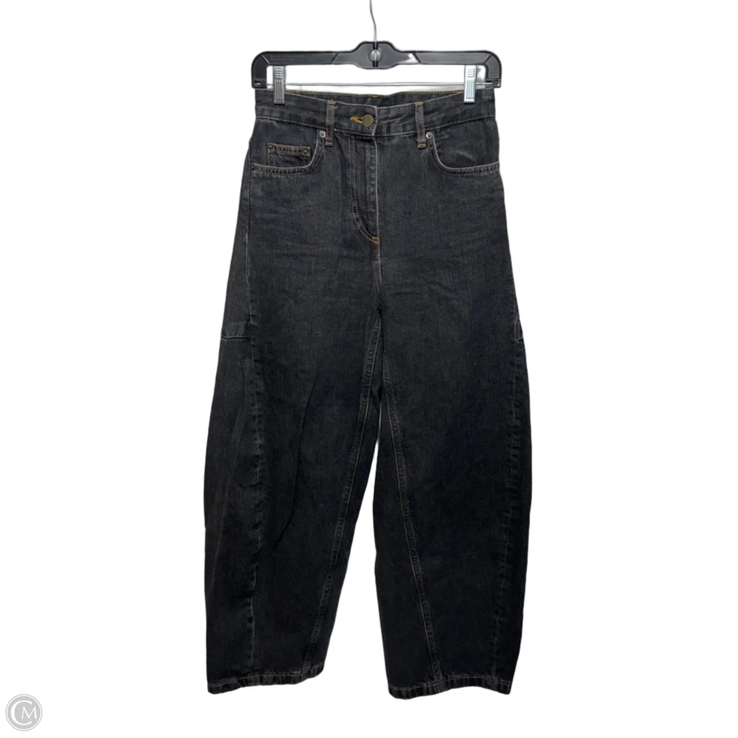 Jeans Wide Leg By Zara In Black, Size: 2