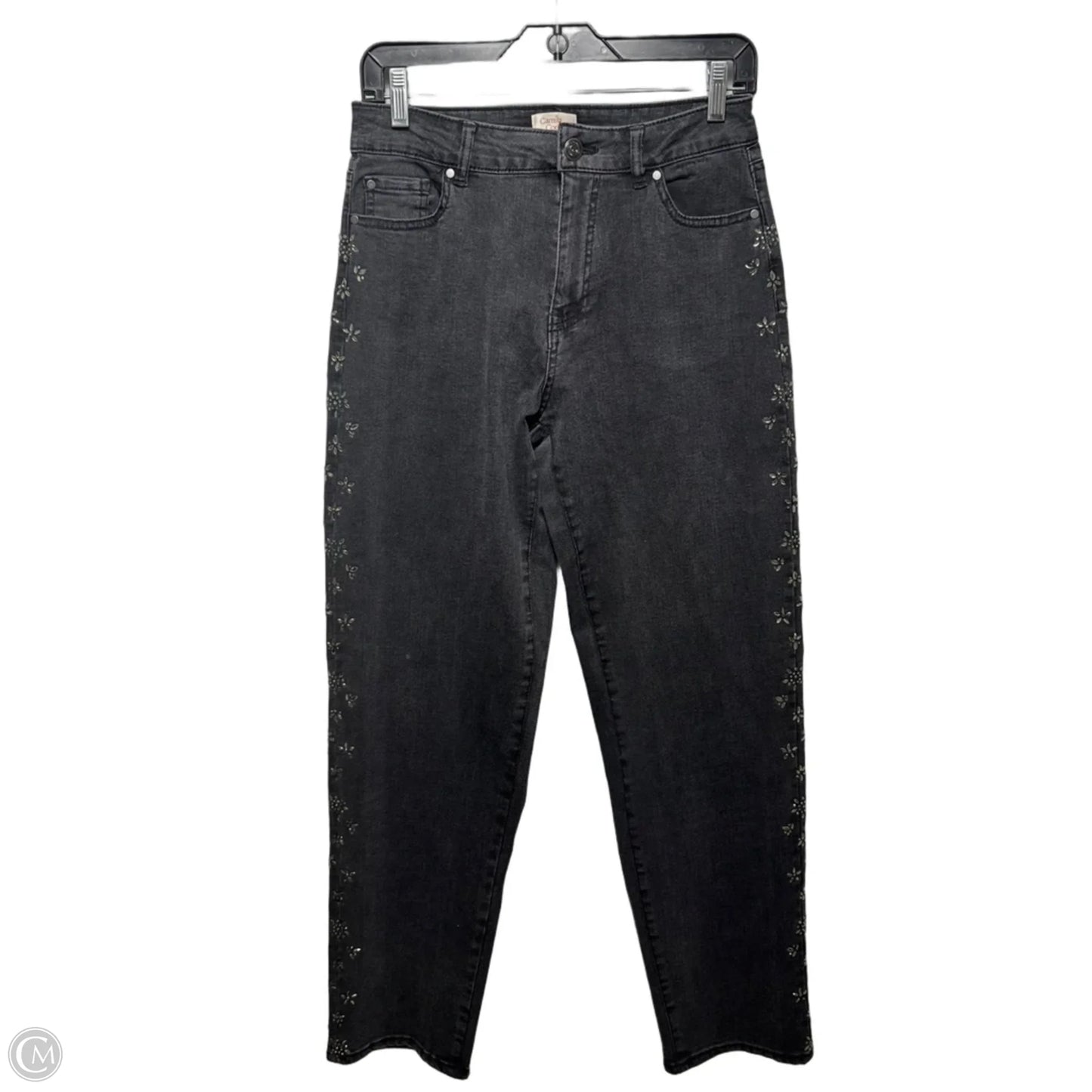 Bedazzled Jeans Straight By Camila Coelho In Black, Size: 6