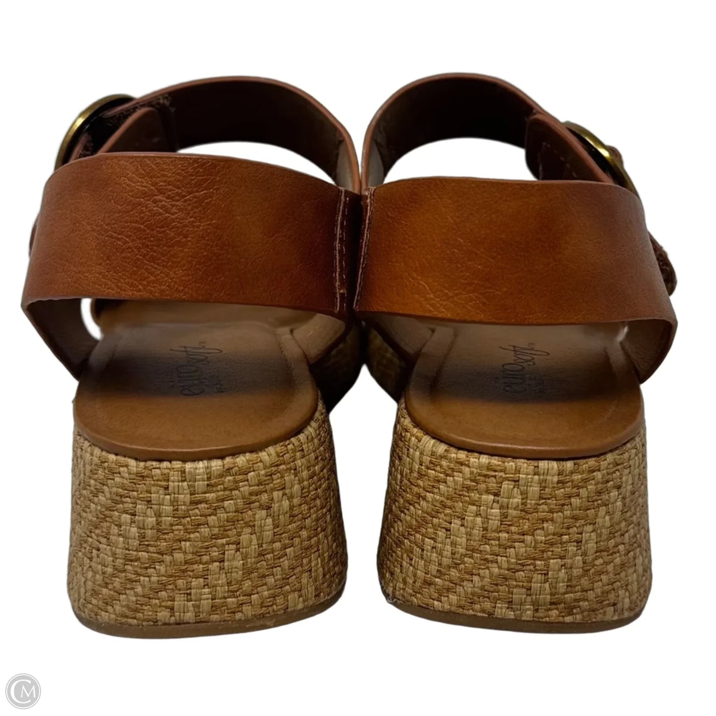 Finnly Sandals Heels Platform By Sofft In Tan, Size: 8