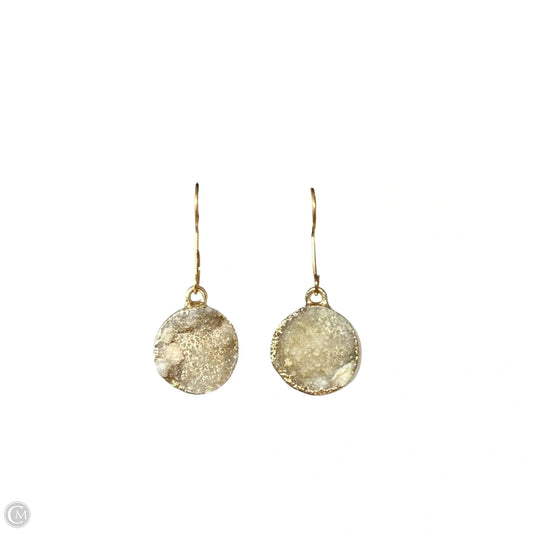 Gold Tone Druzy Dangle Earrings