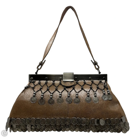 Ferrara Frame Bag Metallic Vintage Coin Collection Edition Designer By Patricia Nash, Size: Medium