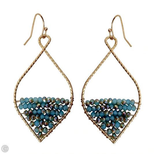 Faceted Multi Row Layered Beads Dangle Earrings