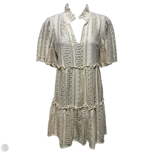 Crawford Crochet Lace Dress Casual Short By Tuckernuck In Cream, Size: S