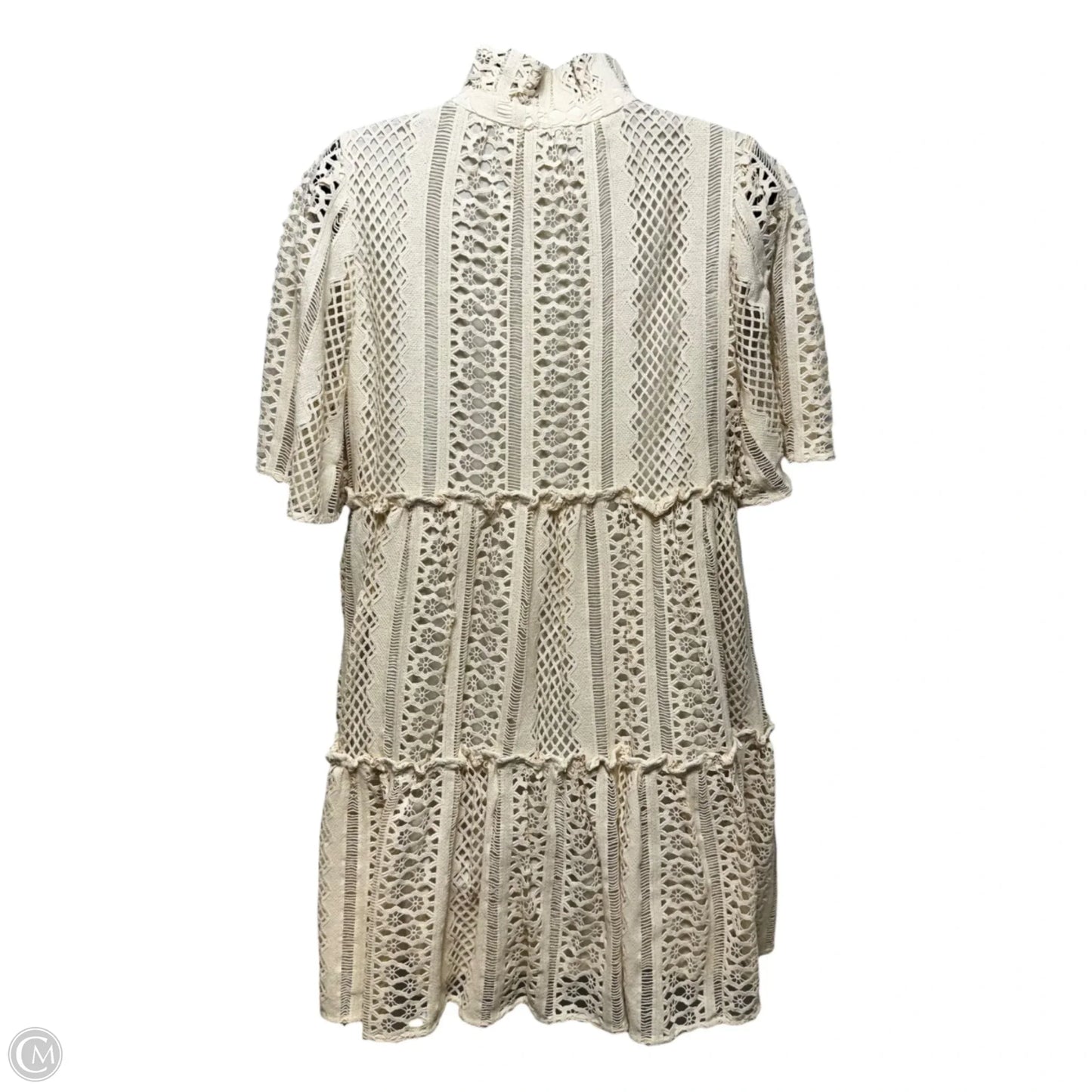 Crawford Crochet Lace Dress Casual Short By Tuckernuck In Cream, Size: S
