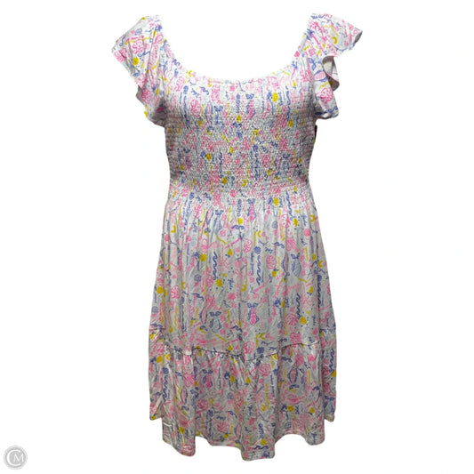 Jilly Smocked Dress Designer By Lilly Pulitzer In Multi Summer Serenade Print, Size: XL