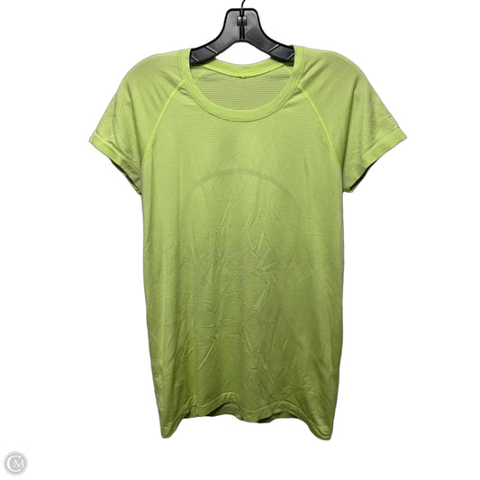 Athletic Top Short Sleeve By Lululemon In Green, Size: 10