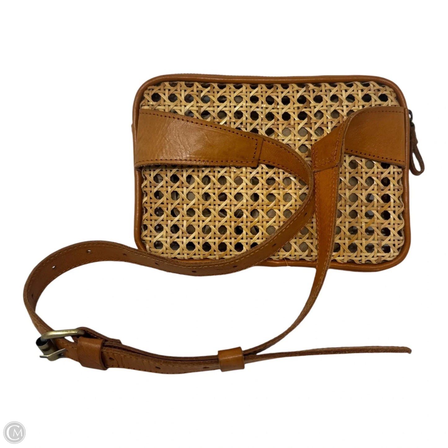Wicker Sling Bag By Inlakesh, Size: Large