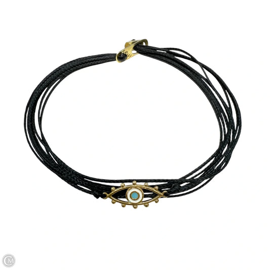 Multistrand Cord Bracelet With Sterling Silver Clasp & Evil Eye Charm