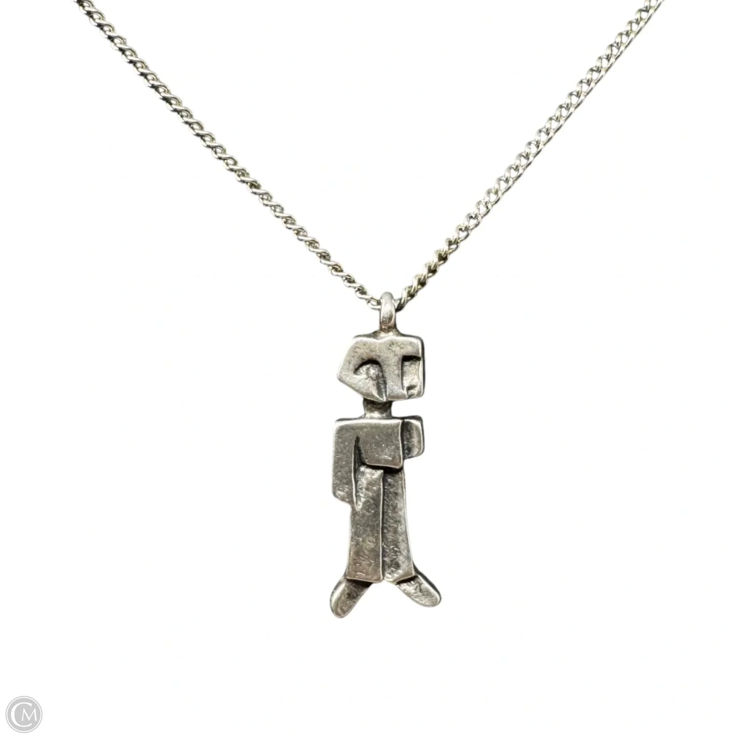 Cubist Figure Pendant Necklace