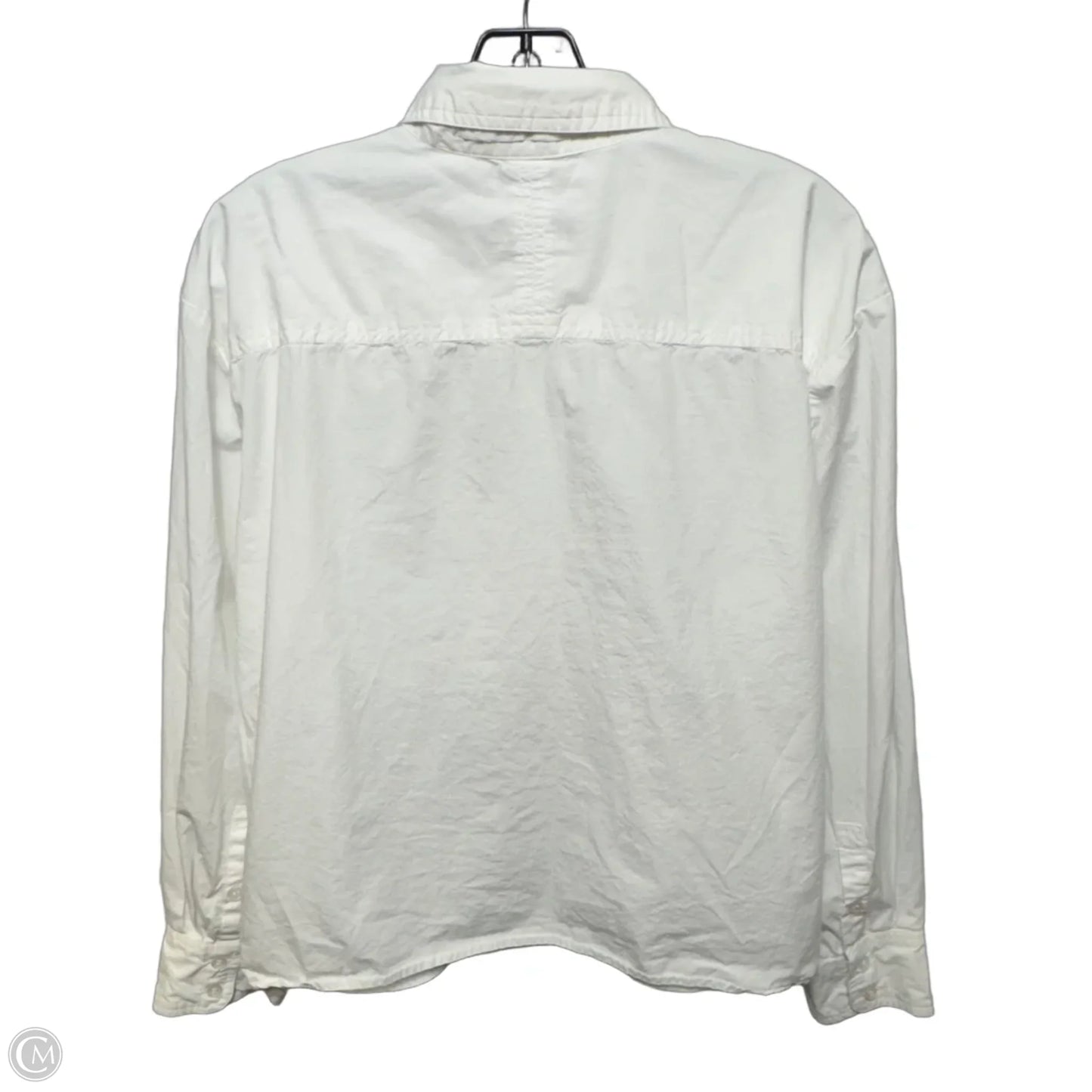 Top Long Sleeve By Quince In White, Size: M