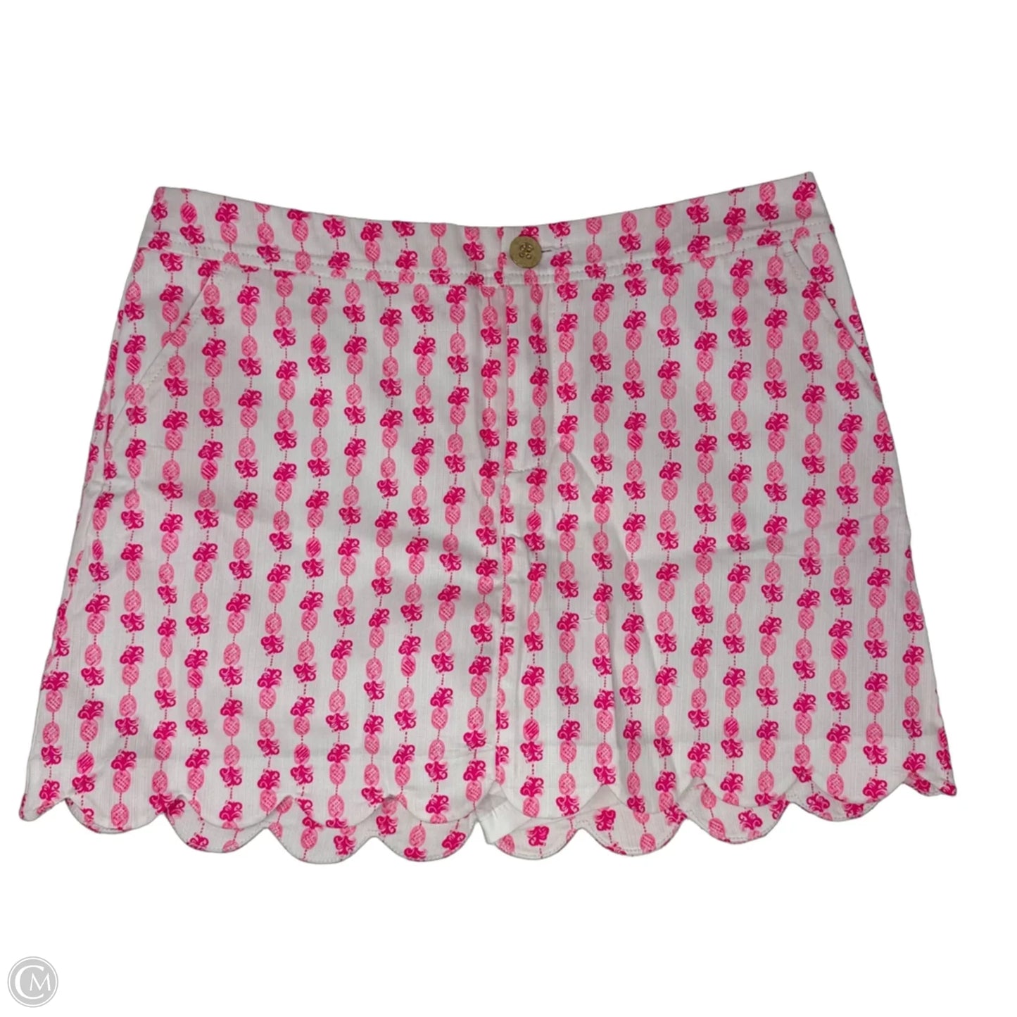 Colette Skort Designer By Lilly Pulitzer In Pink & White, Size: 8