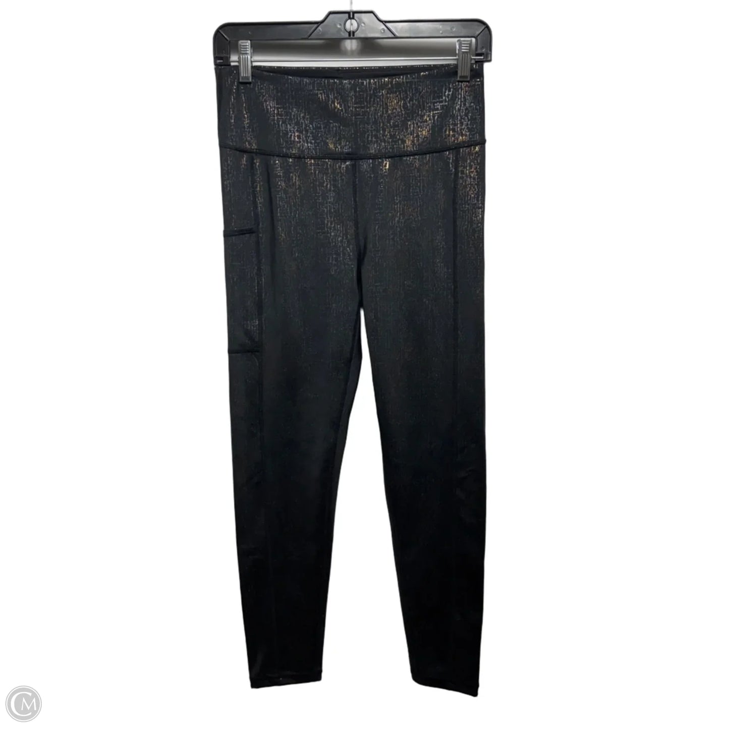 Athletic Leggings Pants Designer By Luxletic Lilly Pulitzer In Black & Gold, Size: M