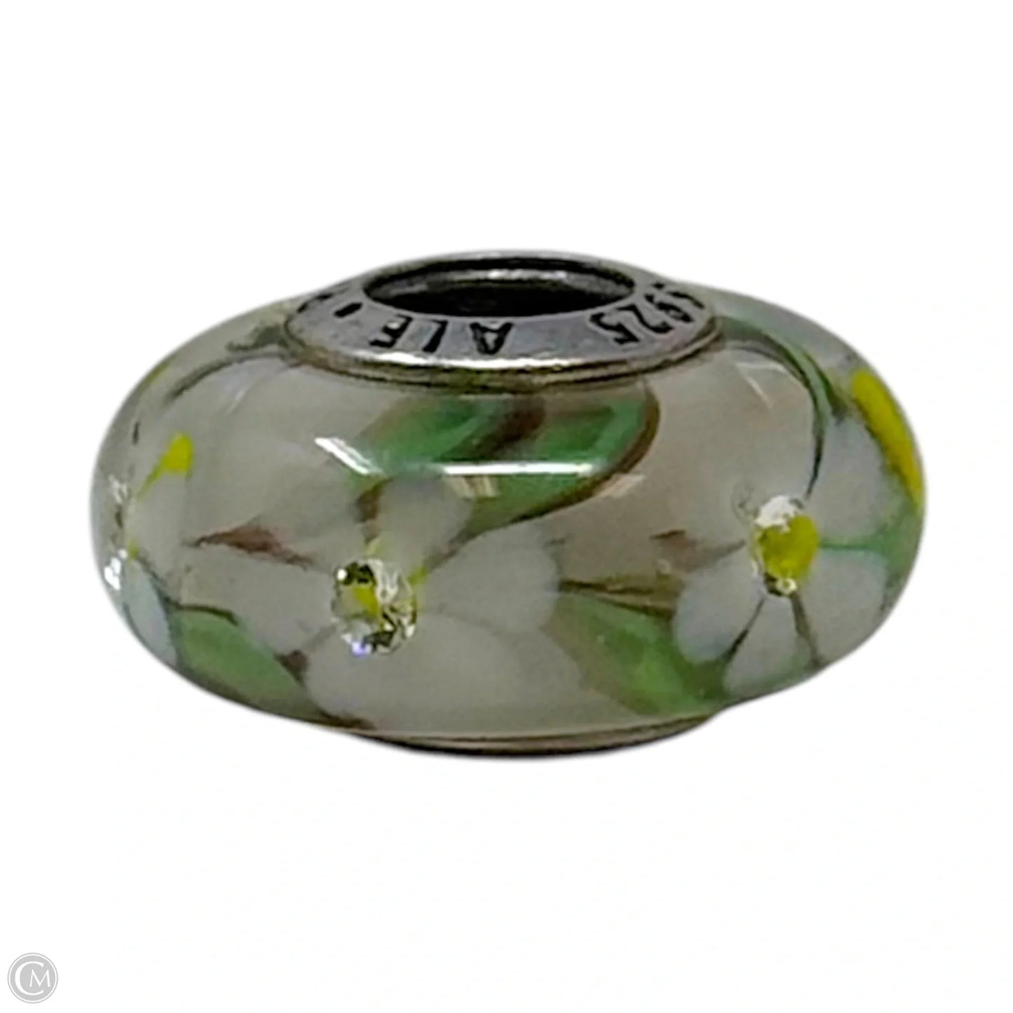 Wild Flowers Murano Glass & Sterling Bracelet Charm By Pandora