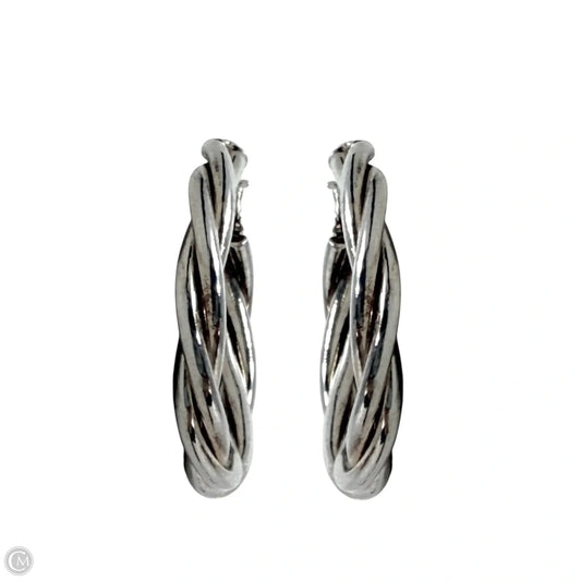 Sterling Silver Twisted Hoop Earrings