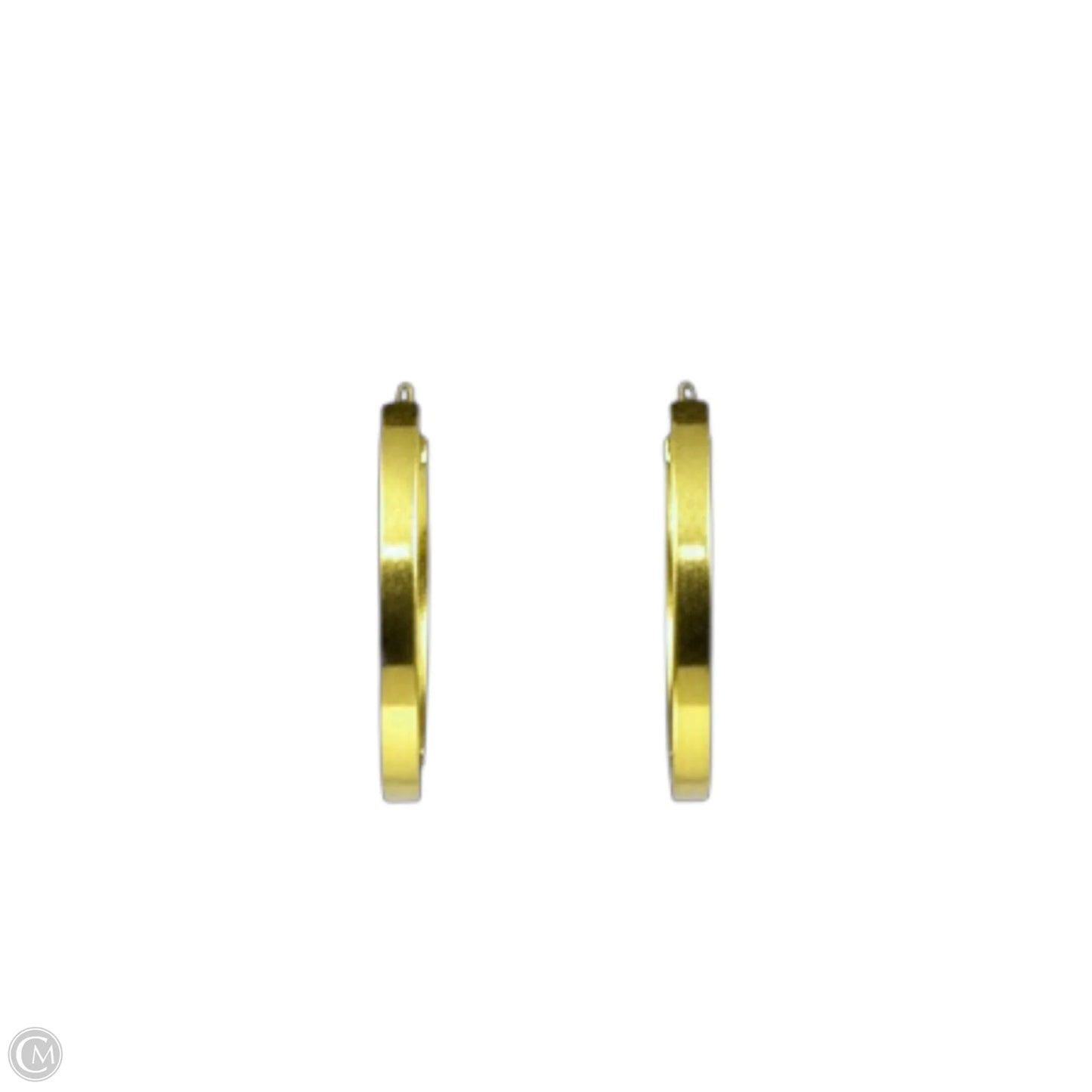 Gold Over Sterling Silver Hoop Earrings