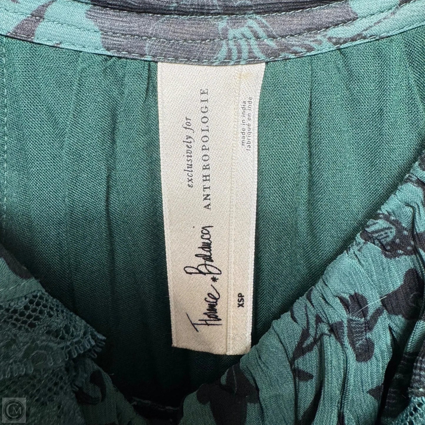 Ruffle V-Neck Tunic Dress By Florence Balducci X Anthropologie In Green, Size: XS