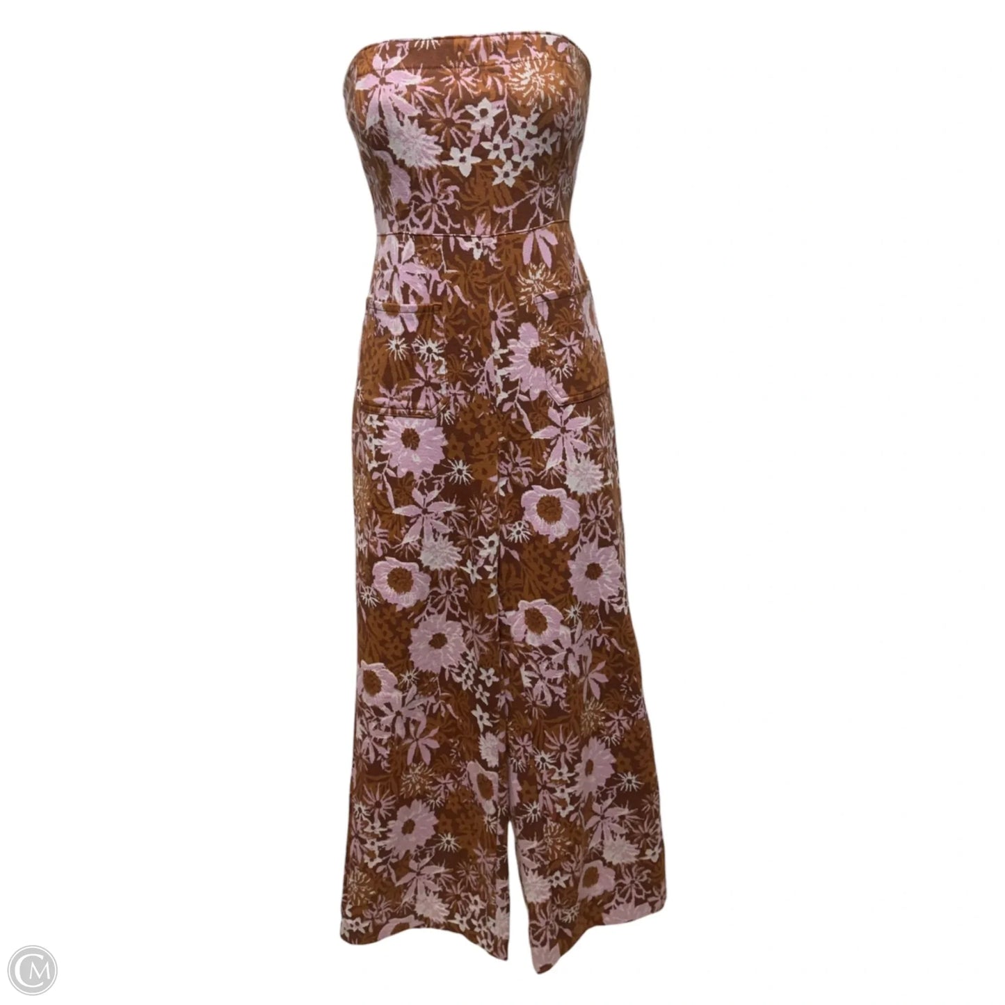Strapless Knit Jumpsuit By Anthropologie In Floral Print, Size: 4