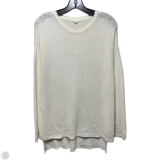 Cotton Blend Sweater By Eileen Fisher In Cream, Size: Xs