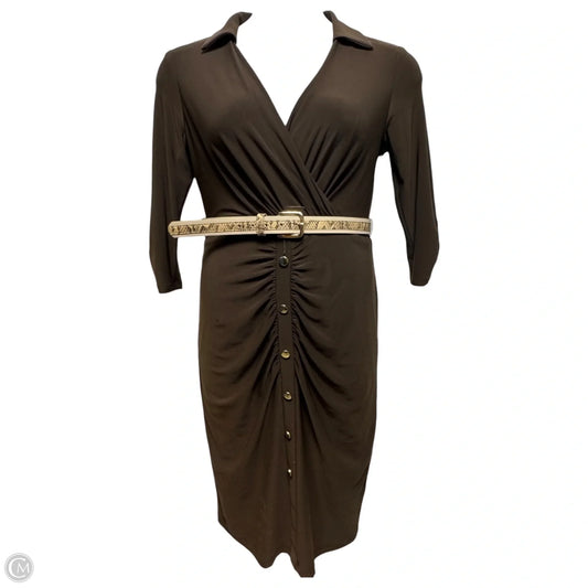 Dress Casual Midi By Joseph Ribkoff In Brown, Size: 10