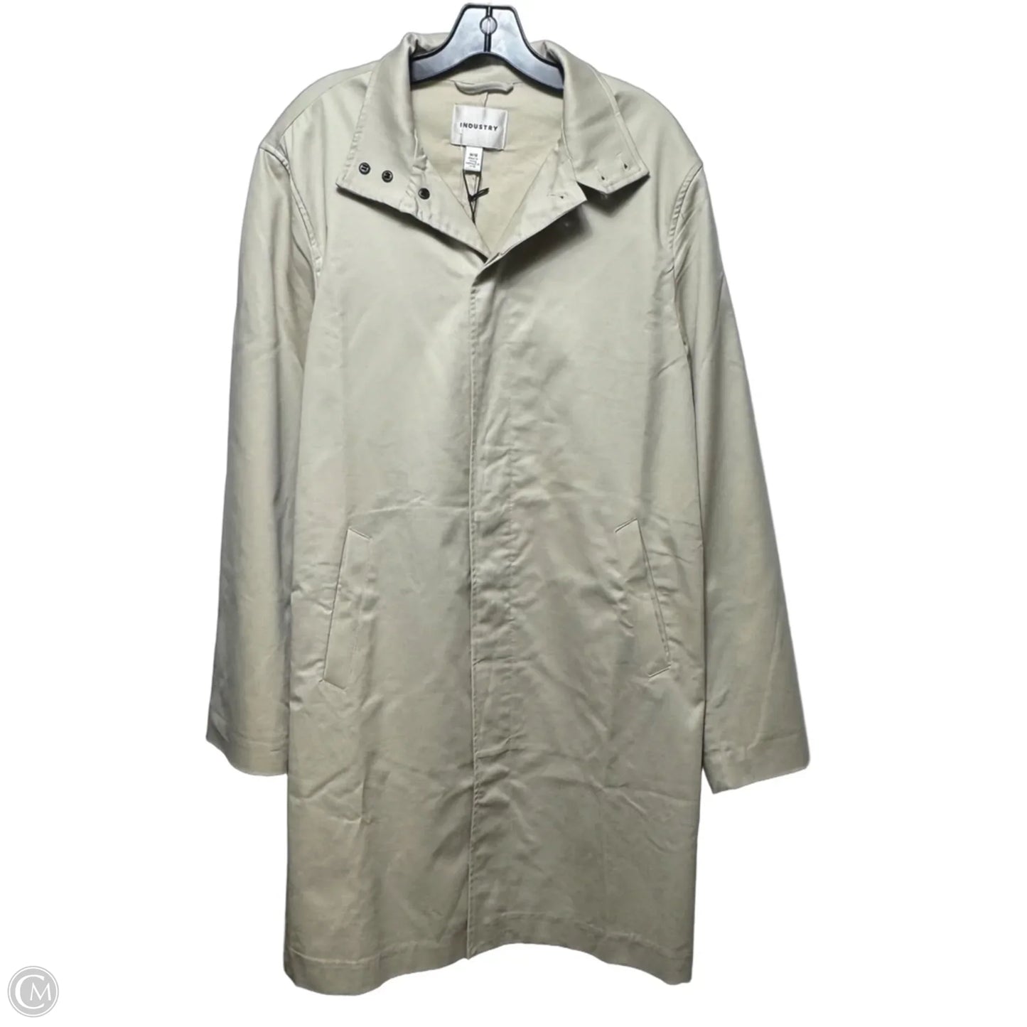 Coat Trench Coat By Industry In Beige, Size: M