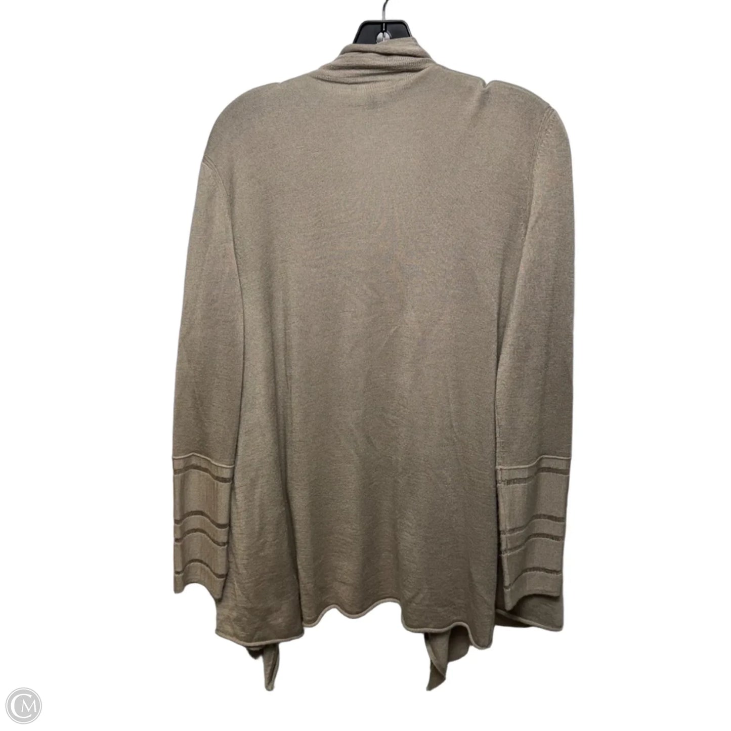Cashmere Silk Blend Open Front Cardigan Sweater By Saks Fifth Avenue In Beige, Size: L