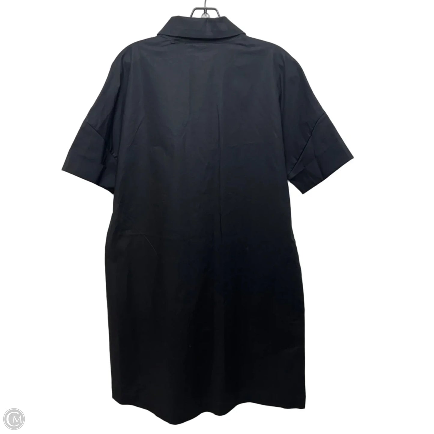 Embroidered Cotton Blend Shirtdress By Ming Wang In Black & White, Size: M