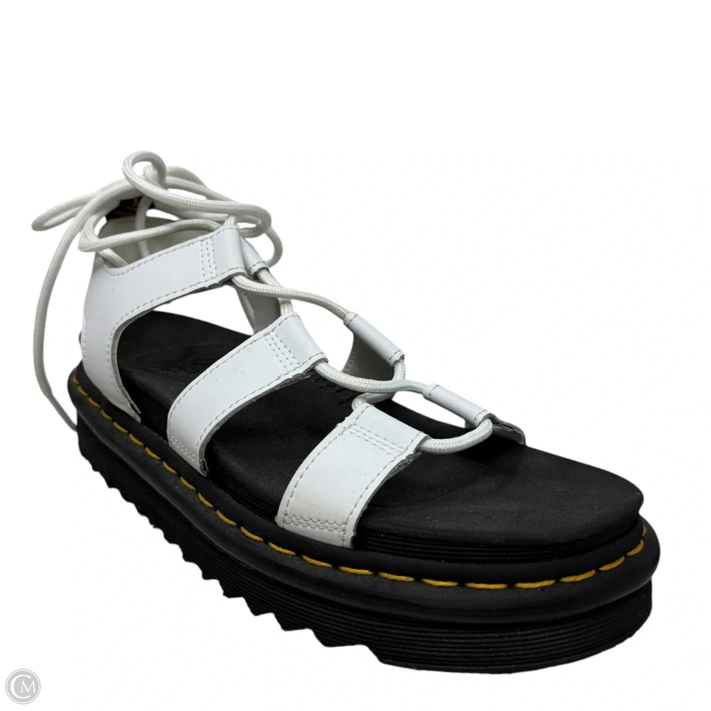 Nartilla Leather Gladiator Platform Sandals Designer By Dr Martens In White, Size: 7
