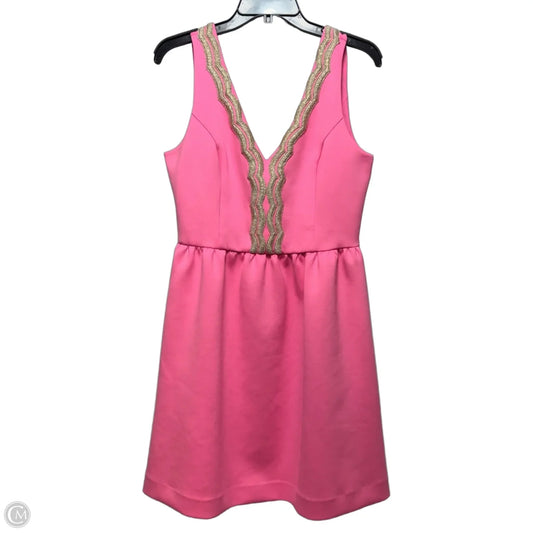 Dress Designer By Lilly Pulitzer In Pink & Yellow, Size: L