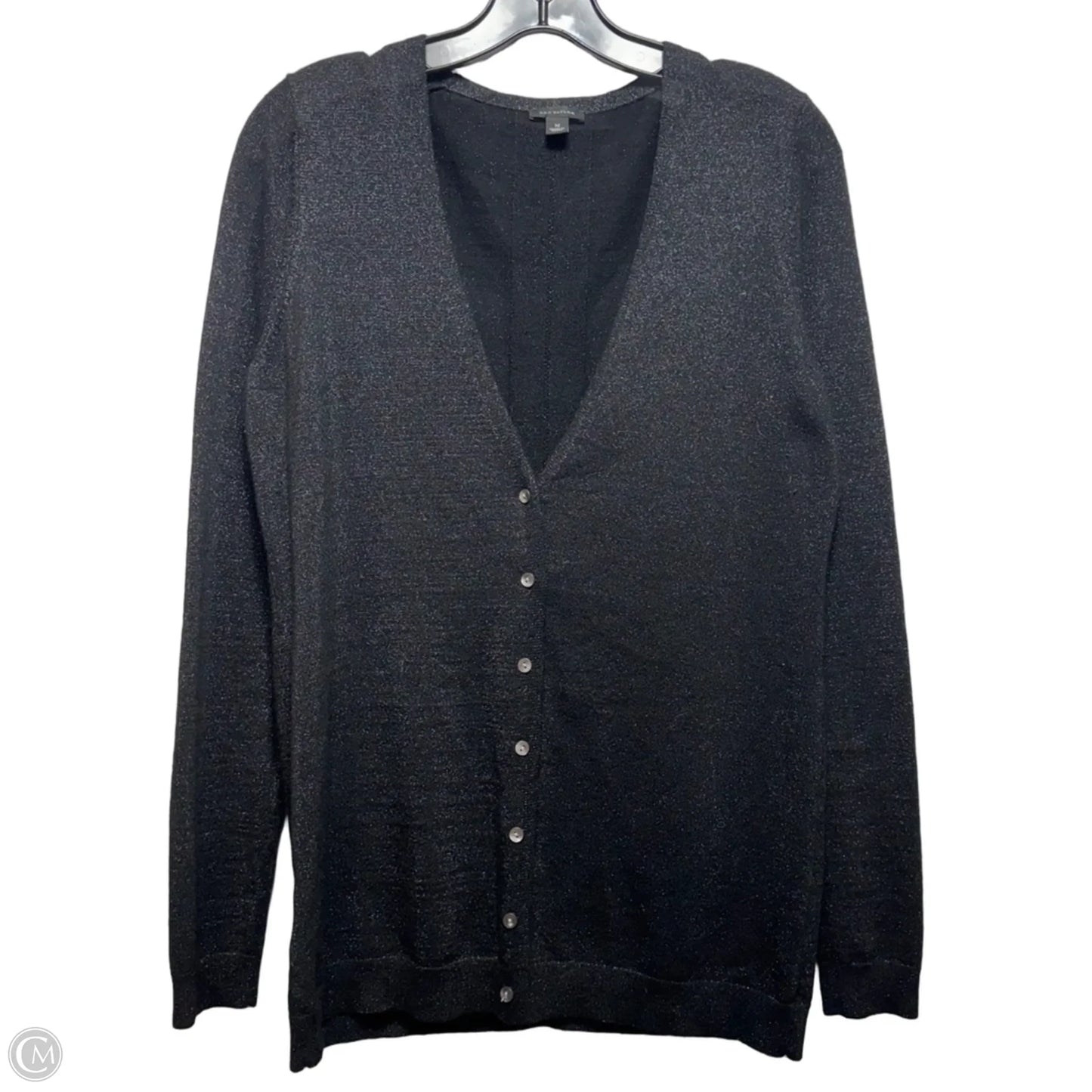 Sweater Cardigan By Ann Taylor In Black, Size: M