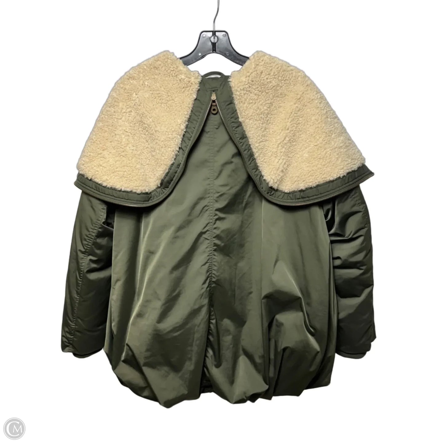 Hooded Bubble Jacket By Pilcro In Green, Size: S